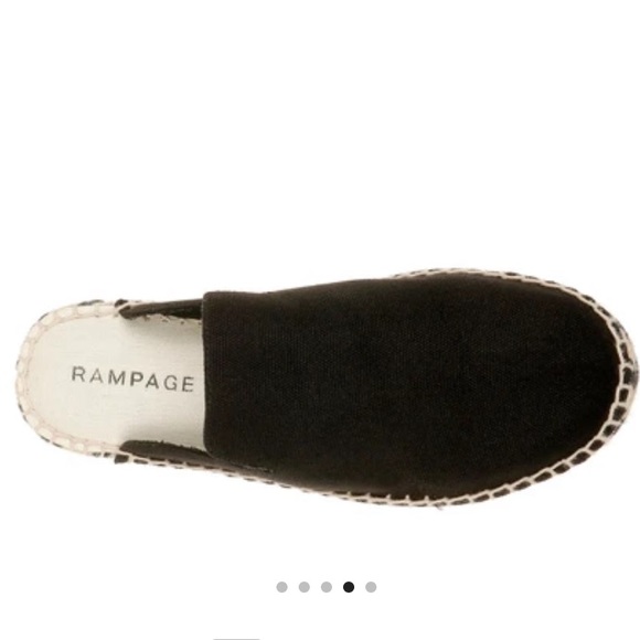 NWOT Black Rampage Espadrille Slides Size 7.5 - Picture 5 of 6